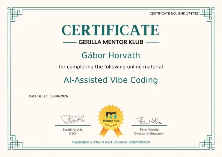 Gerilla Mentor Klub – AI-Assisted Vibe Coding