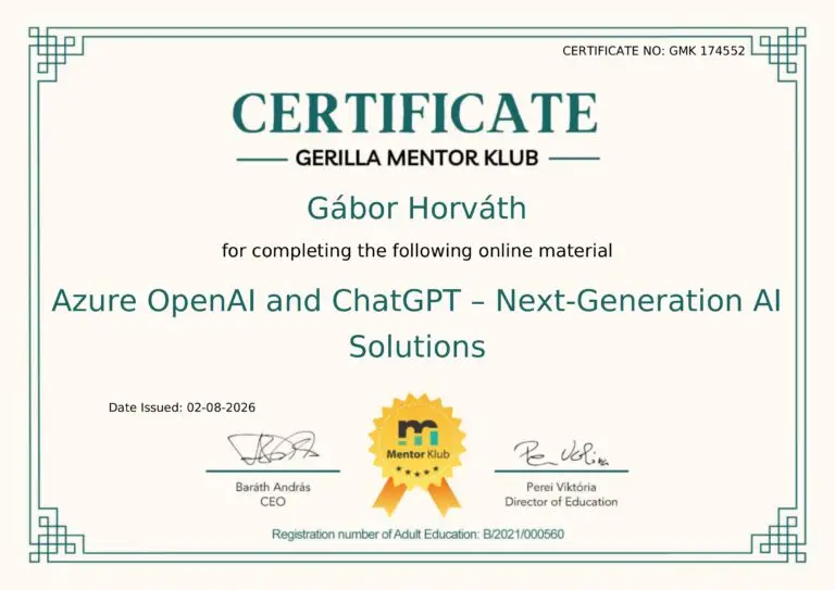 Gerilla Mentor Klub – Azure OpenAI and ChatGPT: Next-Generation AI Solutions